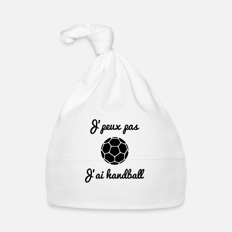 j'peux pas j'ai handball - Bonnet bio Bébé - blanc