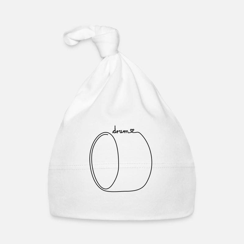 one line drum Baby Bio-Mütze