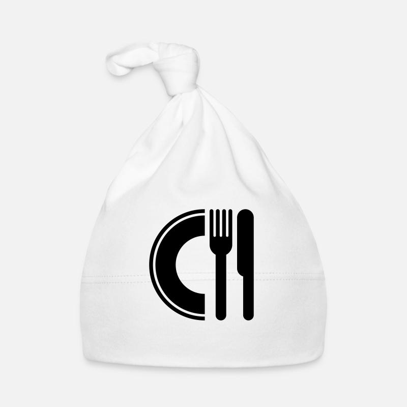 Löffel, Gabel und Teller Baby Bio-Mütze