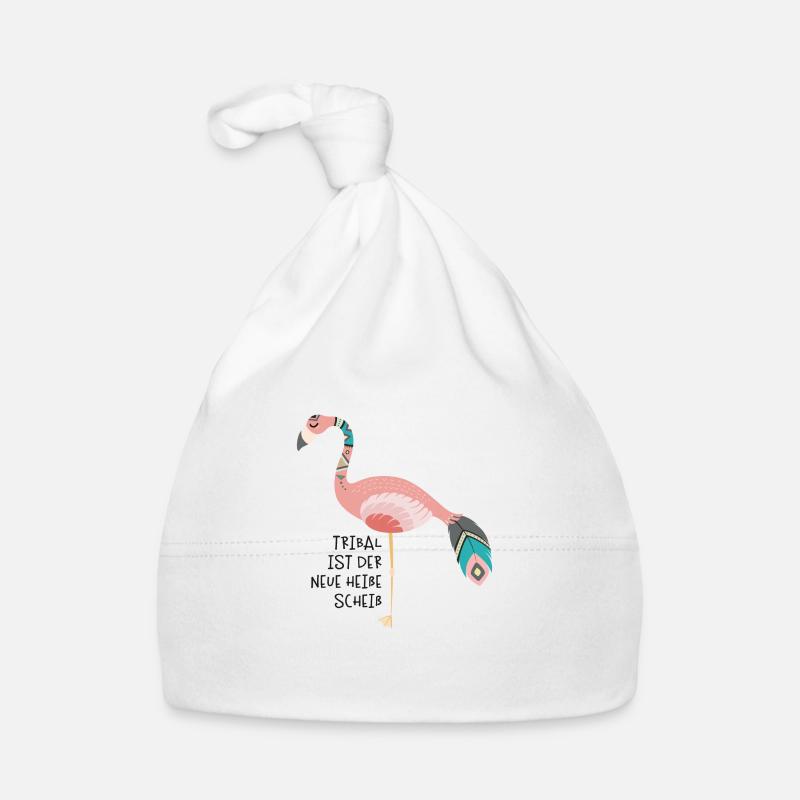 Lustiger Tribal Flamingo Baby Bio-Mütze