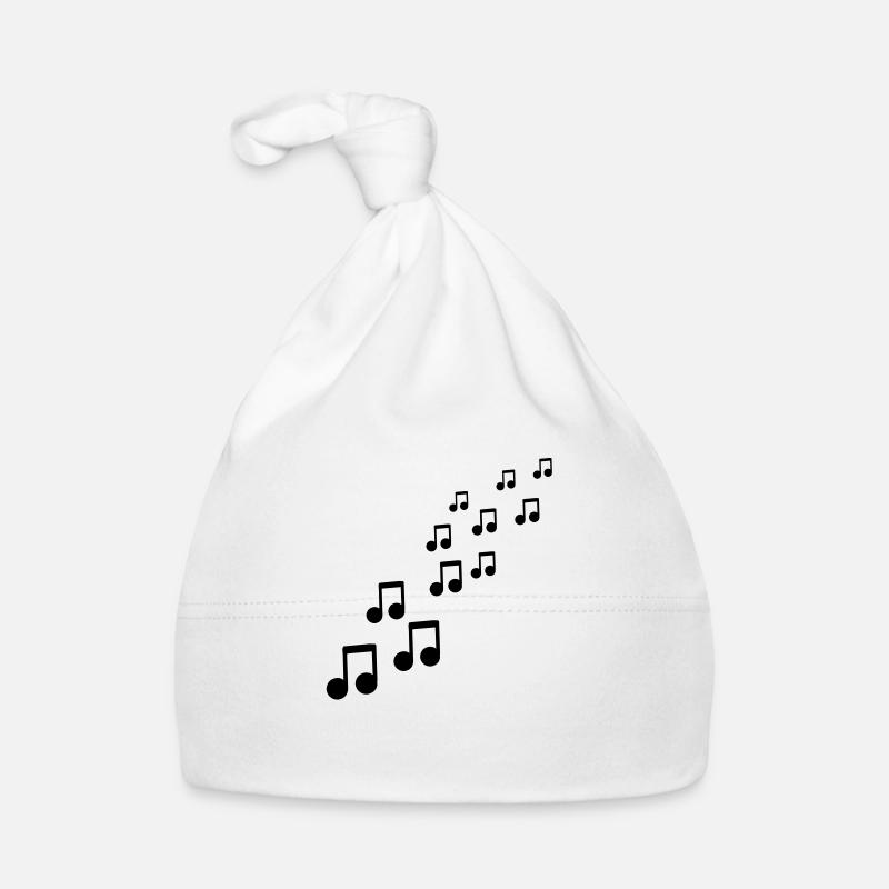 musique - Bonnet bio Bébé - blanc