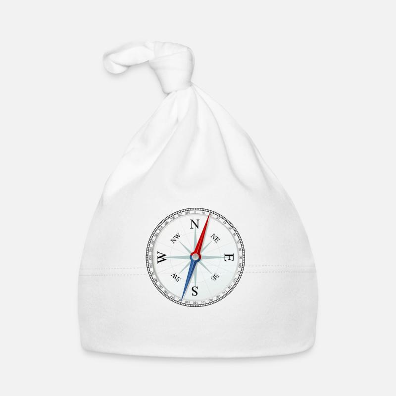 boussole - Bonnet bio Bébé - blanc