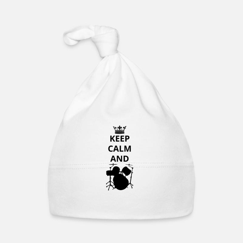 geschenk keep calm and DRUMMER SCHLAGZEUG drums p Baby Bio-Mütze