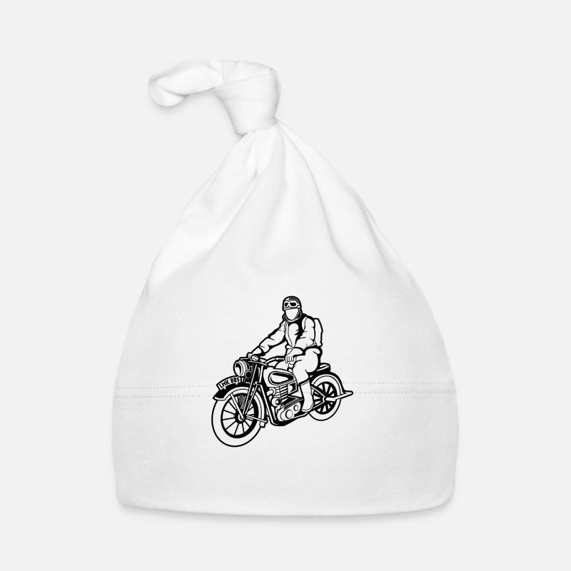 Chopper / Motorrad 04_schwarz Baby Bio-Mütze