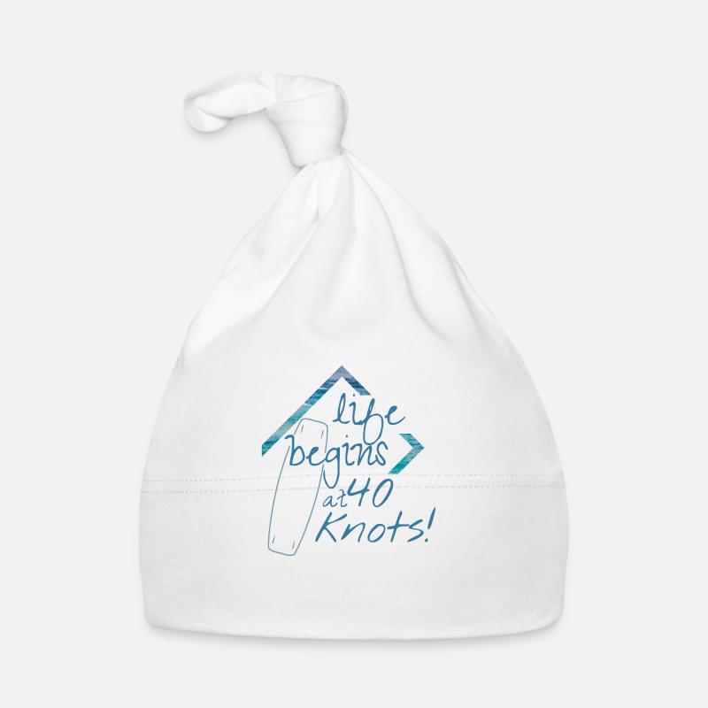 La vie commence à 40 noeuds KiteSurf Bonnet bio Bébé