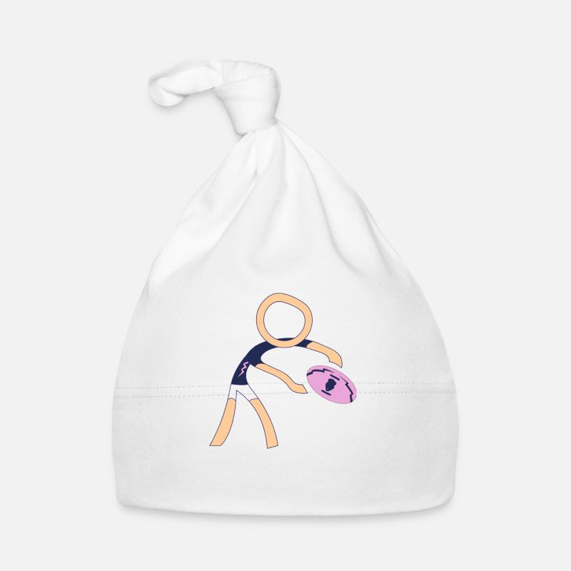 Rugbyman du stade français - Bonnet bio Bébé - blanc