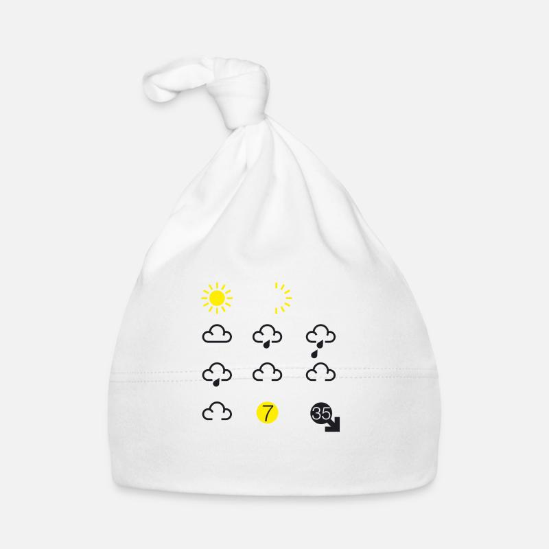 symboles de prévisions météo Bonnet bio Bébé