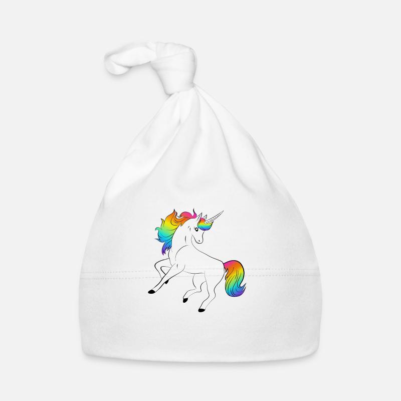 Einhorn - Baby Bio-Mütze - Weiß
