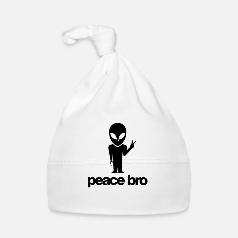 alien_peace_bro_f1 Organic Baby Cap