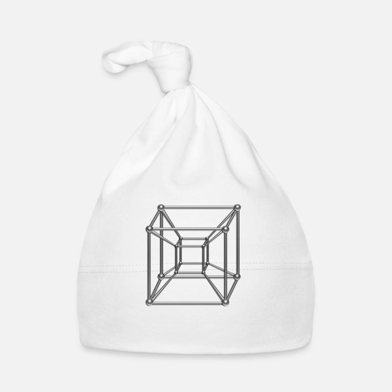 TESSERACT, Hypercube 4D, digital, Symbol - Organic Baby Cap