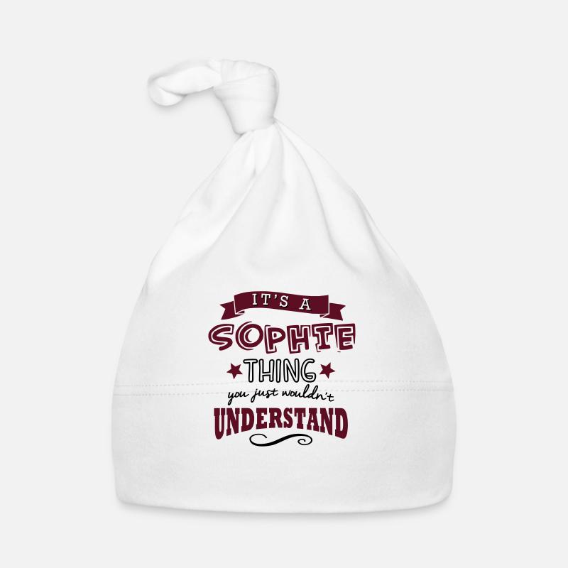 its a sophie name forename thing Organic Baby Cap