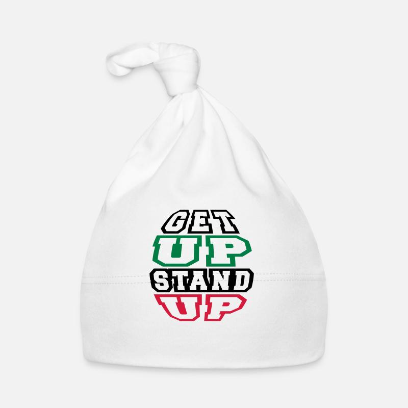 get up stand up Bonnet bio Bébé
