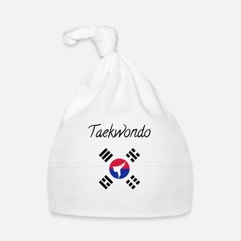 Taekwondo Taekwondoin Tae-Kwon-Do Tae Kwon Do - Bonnet bio Bébé - blanc