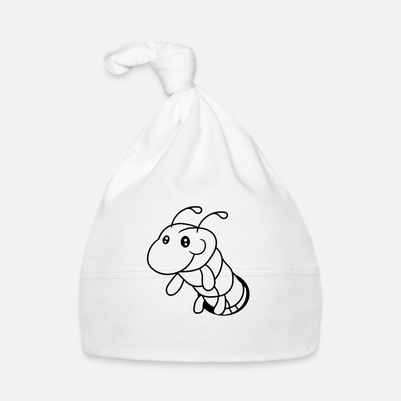 hole ground caterpillar snail crawling snake cute Organic Baby Cap