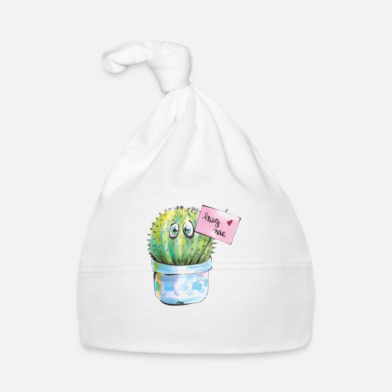 embrasse moi - Bonnet bio Bébé - blanc