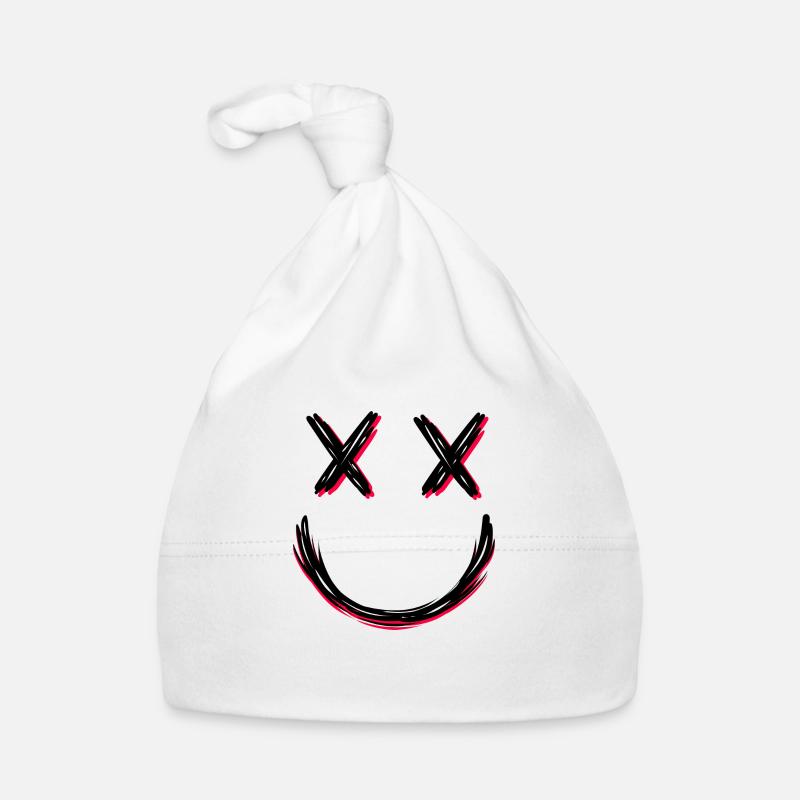 Visage avec X yeux Bonnet bio Bébé