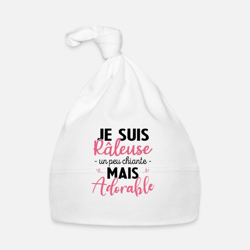 Je suis râleuse un peu chiante mais adorable Bonnet bio Bébé