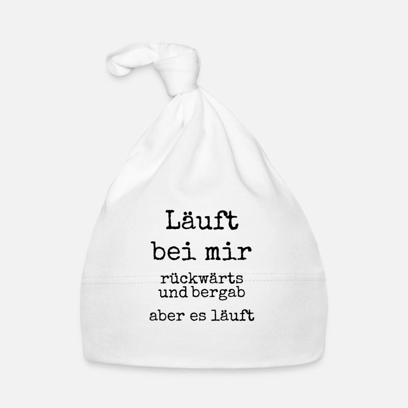 Läuft bei mir - Baby Bio-Mütze - Weiß