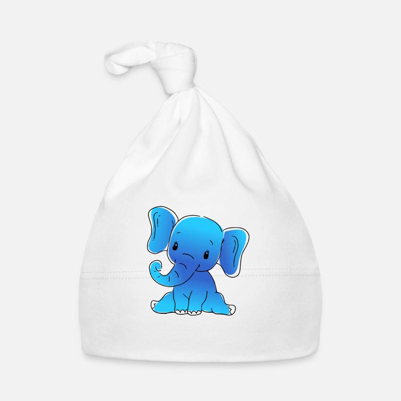 blue baby elephant Organic Baby Cap