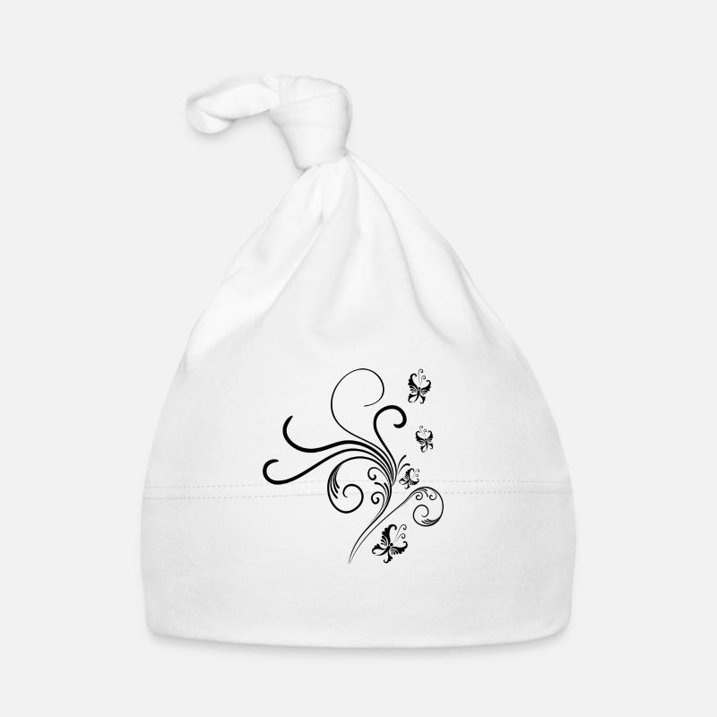 Blumenranke Baby Bio-Mütze