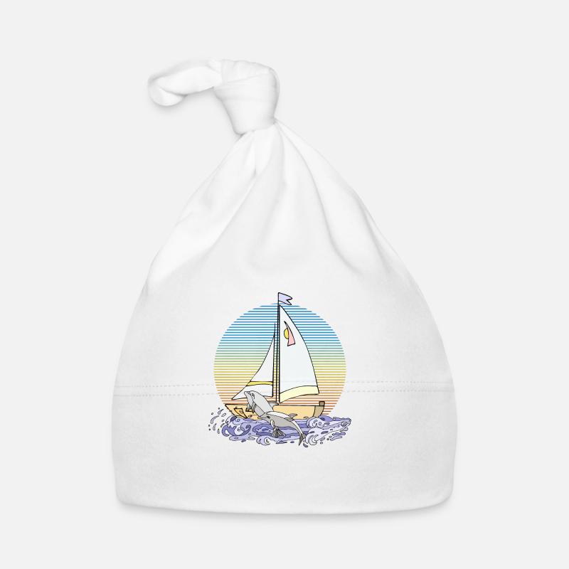 Voilier - Bonnet bio Bébé - blanc
