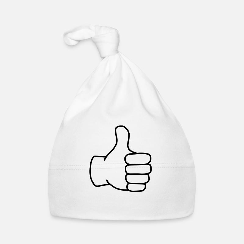 Emoji Daumen hoch Skizze schwarz Organic Baby Cap
