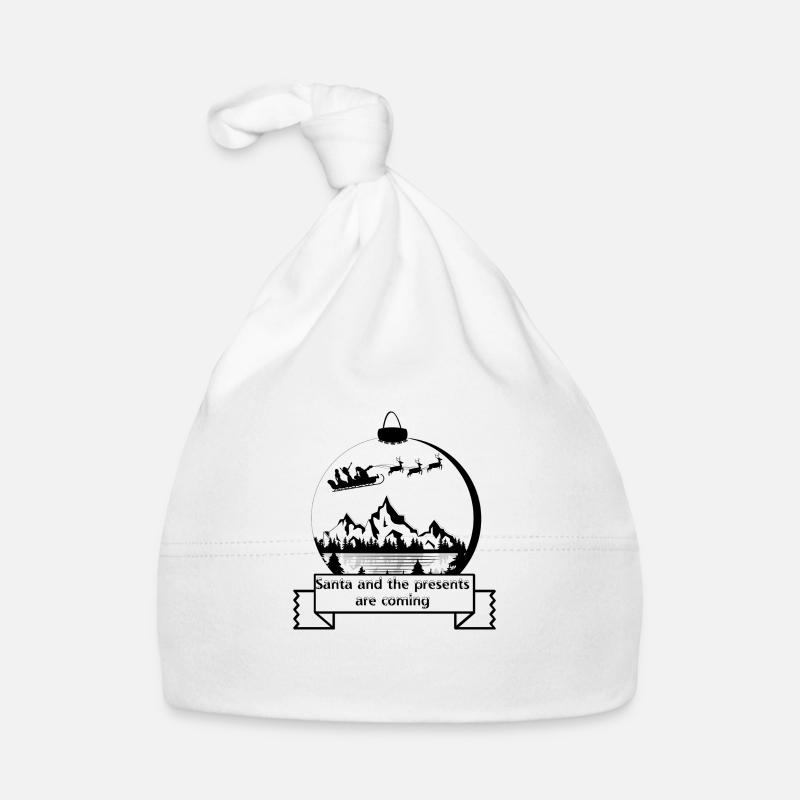 Père Noël avec boule de Noël Bonnet bio Bébé
