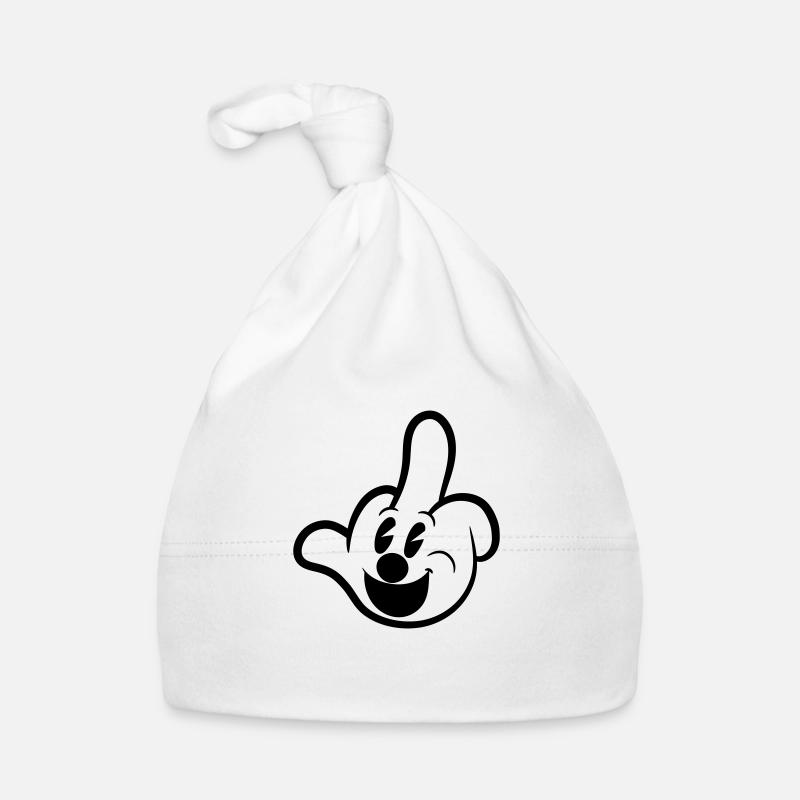 Mittelfinger Comic Handschuh Sarkasmus bürohumor Baby Bio-Mütze