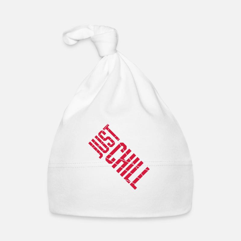Just Chill Text Logo Baby Bio-Mütze
