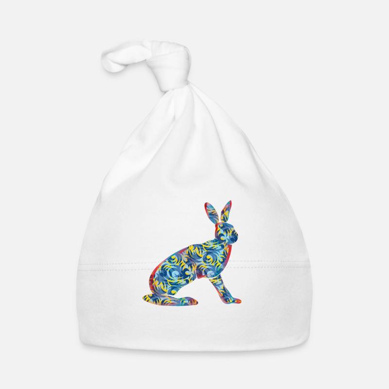 Hare - Organic Baby Cap - white