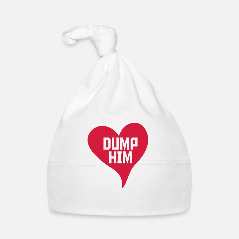 dump him quote logo Organic Baby Cap