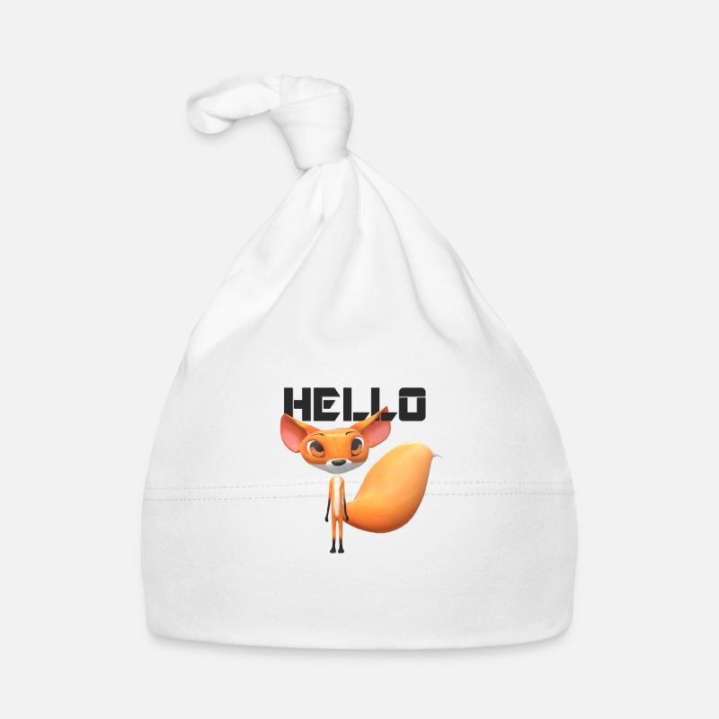 Hello Fox Welcome Animal Stuffed Animal Organic Baby Cap