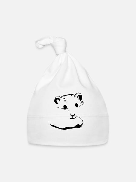 Hamster Cute Animal Rodent Animals Pet Vector 3 - Organic Baby Cap - white - Front
