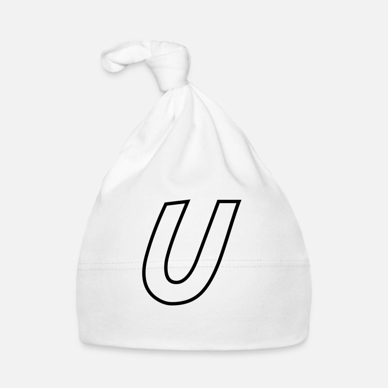 Letter U Organic Baby Cap