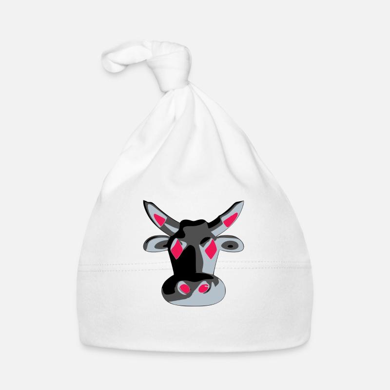 Stylized cow's head Organic Baby Cap