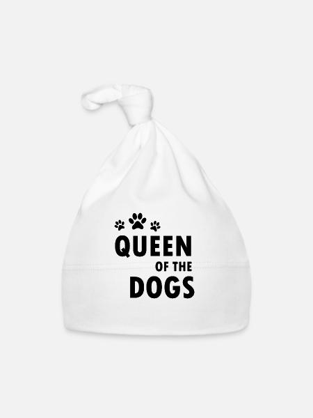 Dog Hund - Baby Bio-Mütze - Weiß - Vorne