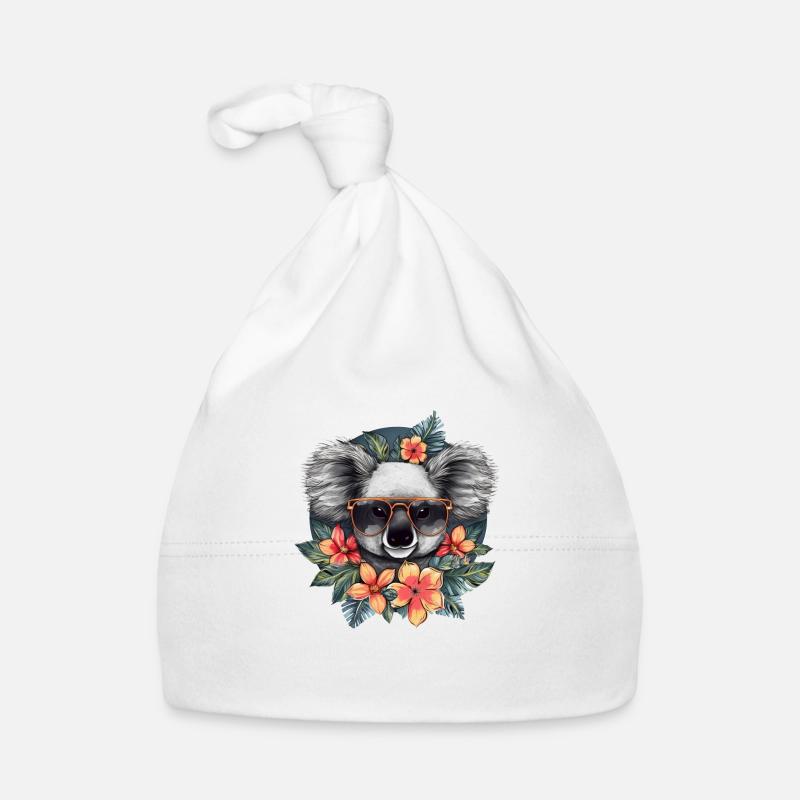 Süßer Koala - Baby Bio-Mütze - Weiß
