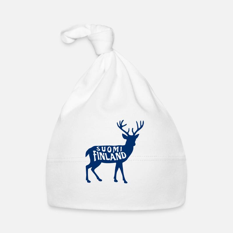 Suomi Finland Deer Organic Baby Cap