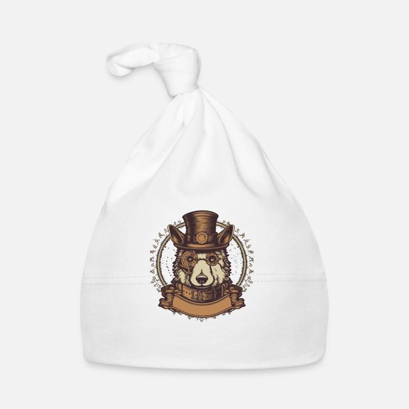 Steampunk Hund 2 Baby Bio-Mütze