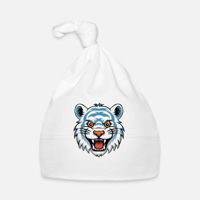 Majesté d’hiver : Édition Tigre Blanc - Bonnet bio Bébé - blanc