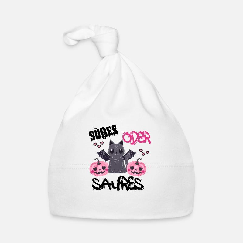 süßes oder saures Halloween Design - Vampirkatze Baby Bio-Mütze