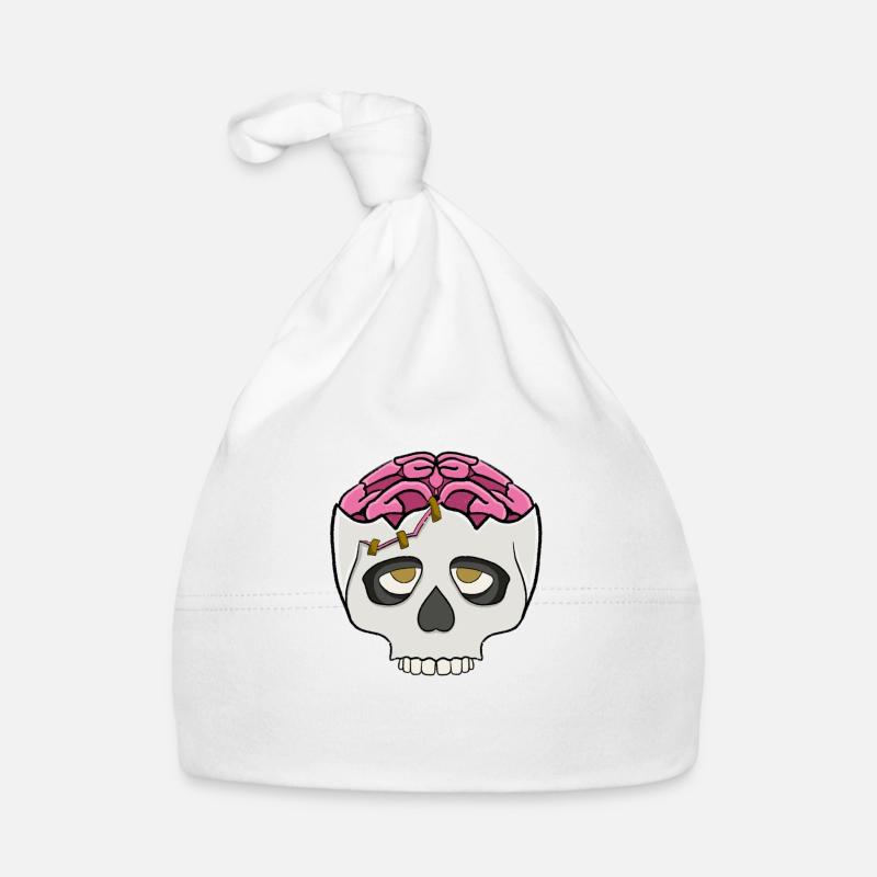 Skull with brain Organic Baby Cap