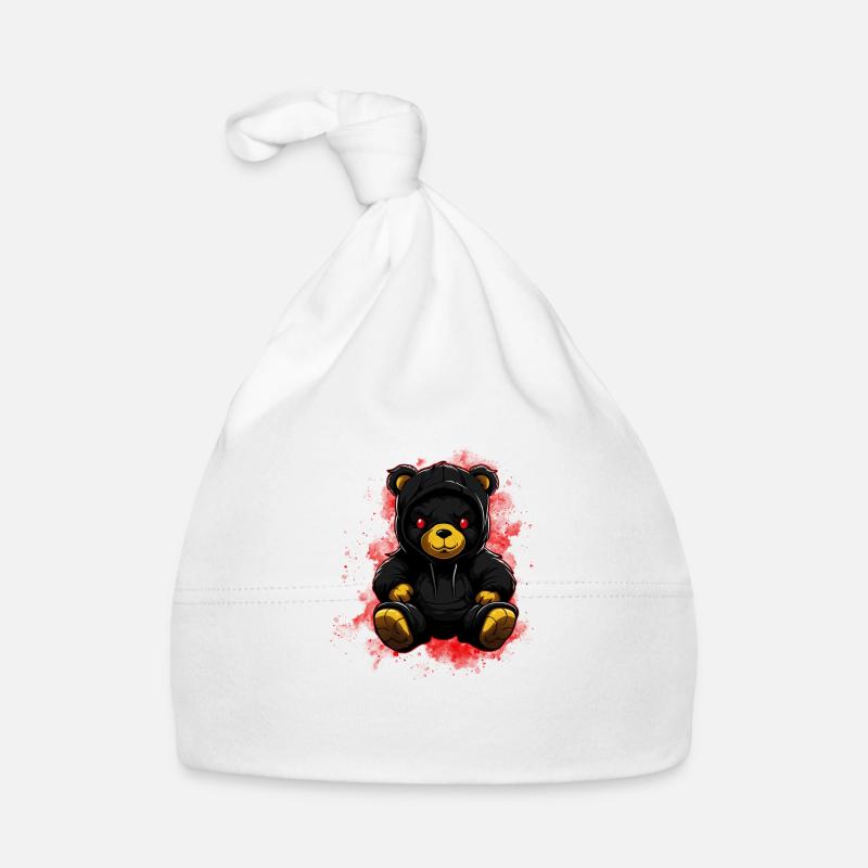 Cooler Horror Teddybär mit Kapuzenpullover Böse Baby Bio-Mütze
