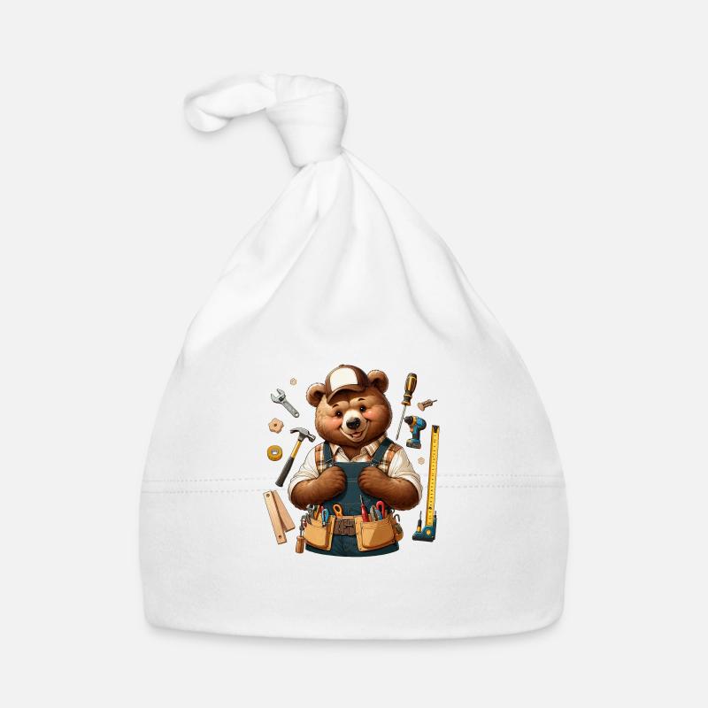 Ours mignon artisan Bonnet bio Bébé