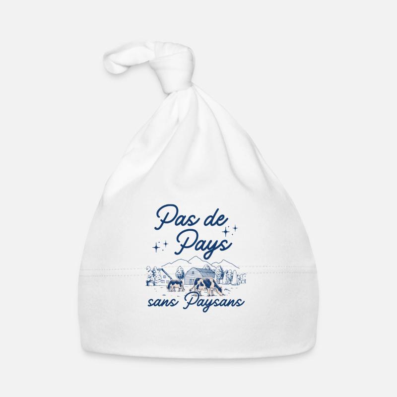 Pas de pays sans paysans - Bonnet bio Bébé - blanc