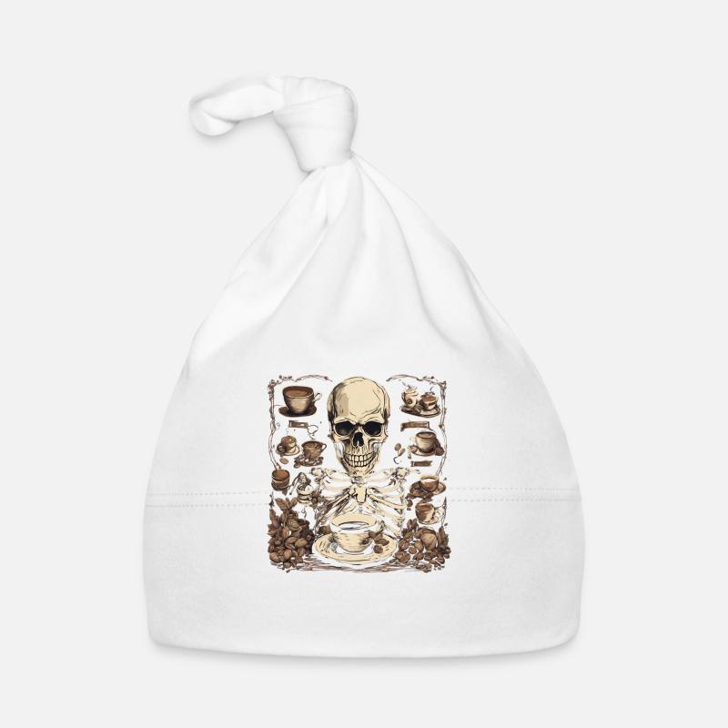 Wall Art Skeleton, Gift for Friends Organic Baby Cap