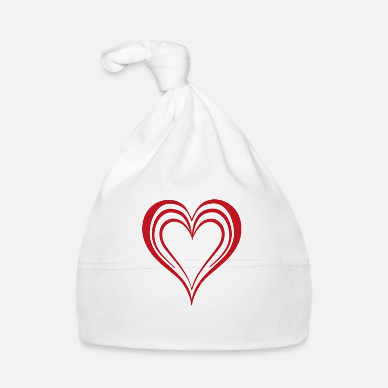 Coeur, Amour, Saint Valentin, Symbole Bonnet bio Bébé