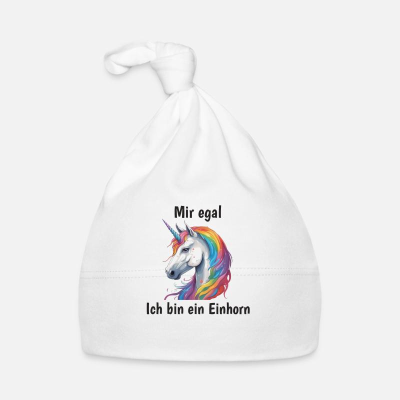 Mir egal ich bin ein Einhorn Baby Bio-Mütze