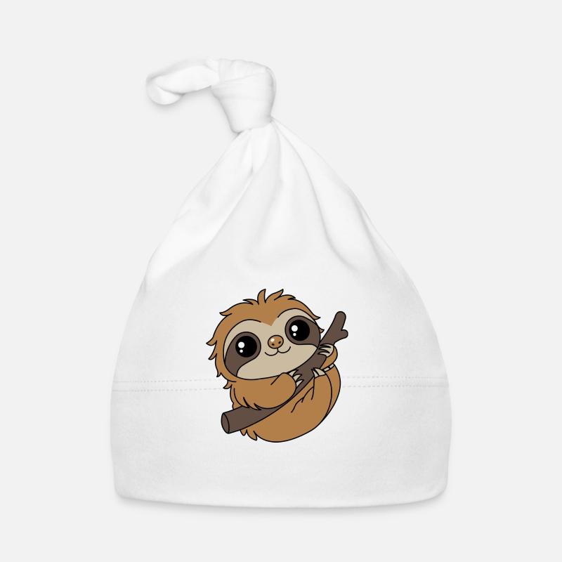 Cute Sloth Organic Baby Cap