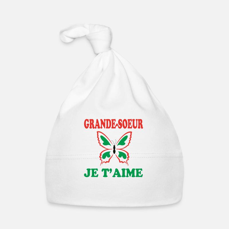 GROSSE SCHWESTER, ICH LIEBE DICH Baby Bio-Mütze